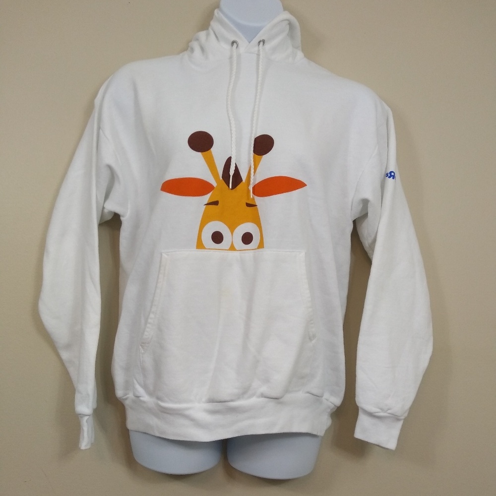 Toys R Us Geoffrey The Giraffe Hoodie White SZ L
